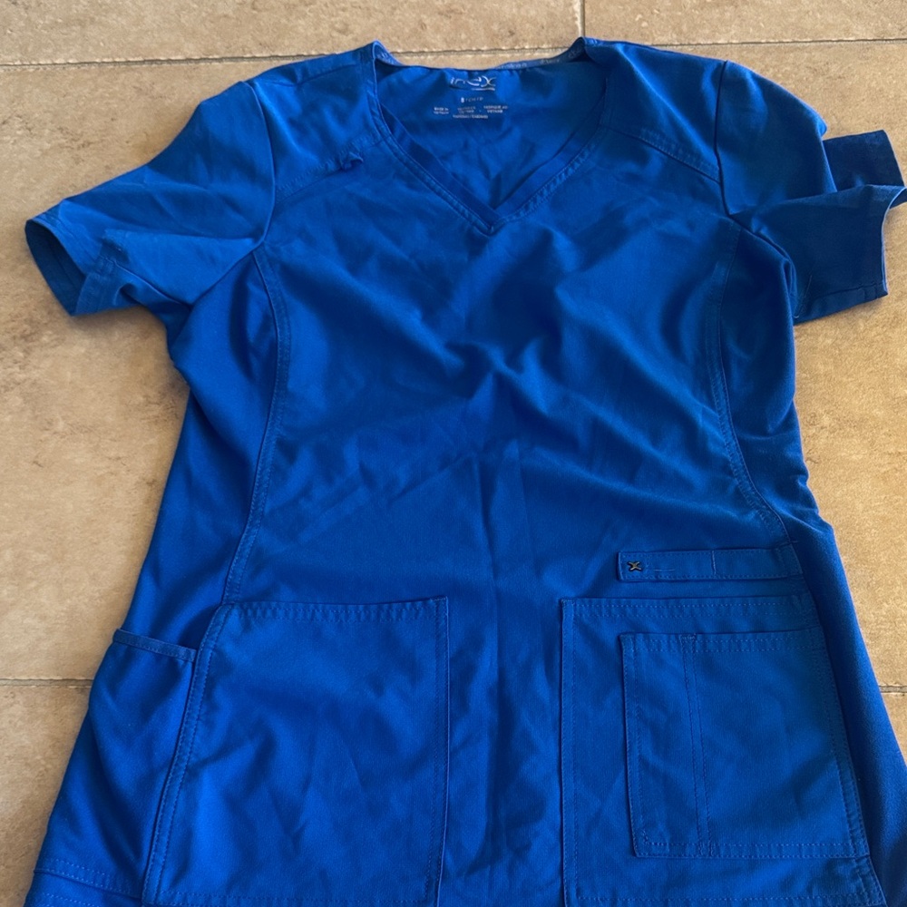 Cherokee Iflex Women's Royal Blue Scrub Top